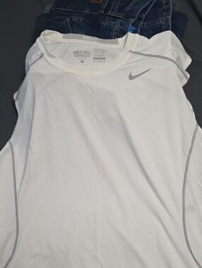 Nike White Dri-FIT Sleeveless Athletic Top